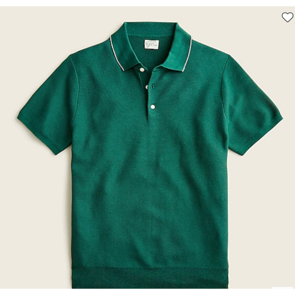 J. Crew Cotton Silk Short Sleeve Sweater Polo Sz XL
